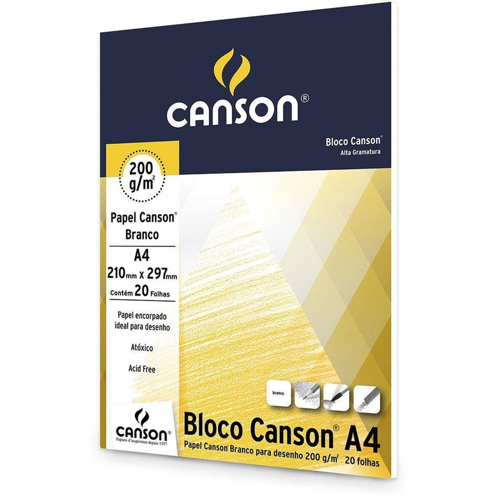 Bloco Desenho Branco 200g Canson