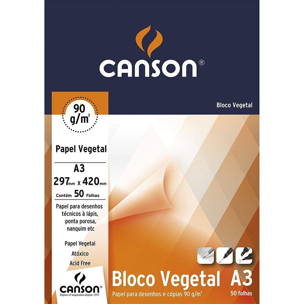 Bloco Papel Vegetal 90g Canson
