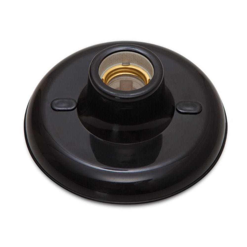 Plafonier Base Porcelana Preto Blumenau
