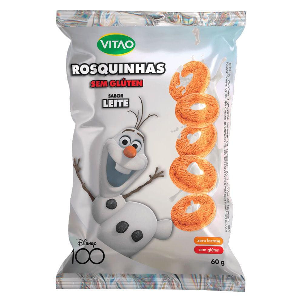 Rosquinha Vitao Disney 100 Sabor Leite Sem Glúten 60g