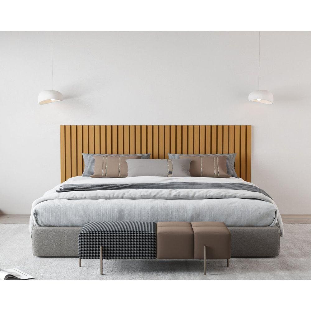 Cabeceira Ripada King 221x105cm Maracá Marrom