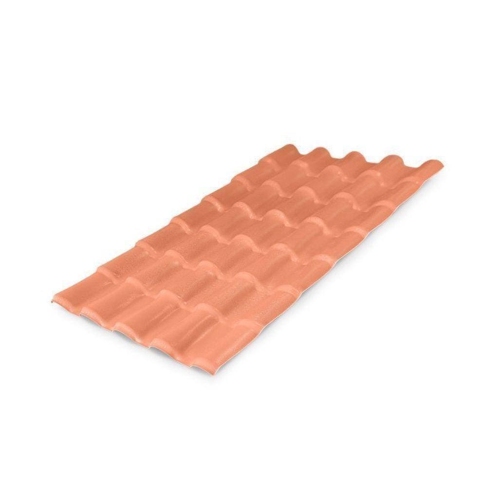 Kit com 5 Telhas Pvc Colonial 88x262cm Ceramica