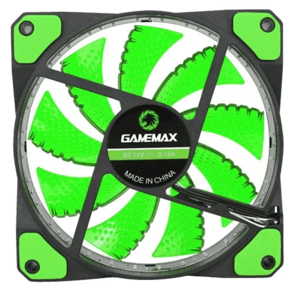 Fan Gamemax Para Pc Gamer Gf12G 12Cm Verde 32 Led