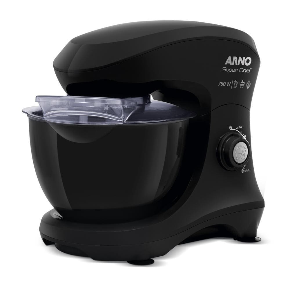 Batedeira Planetária Arno Super Chef 750W 5L Preta KM01