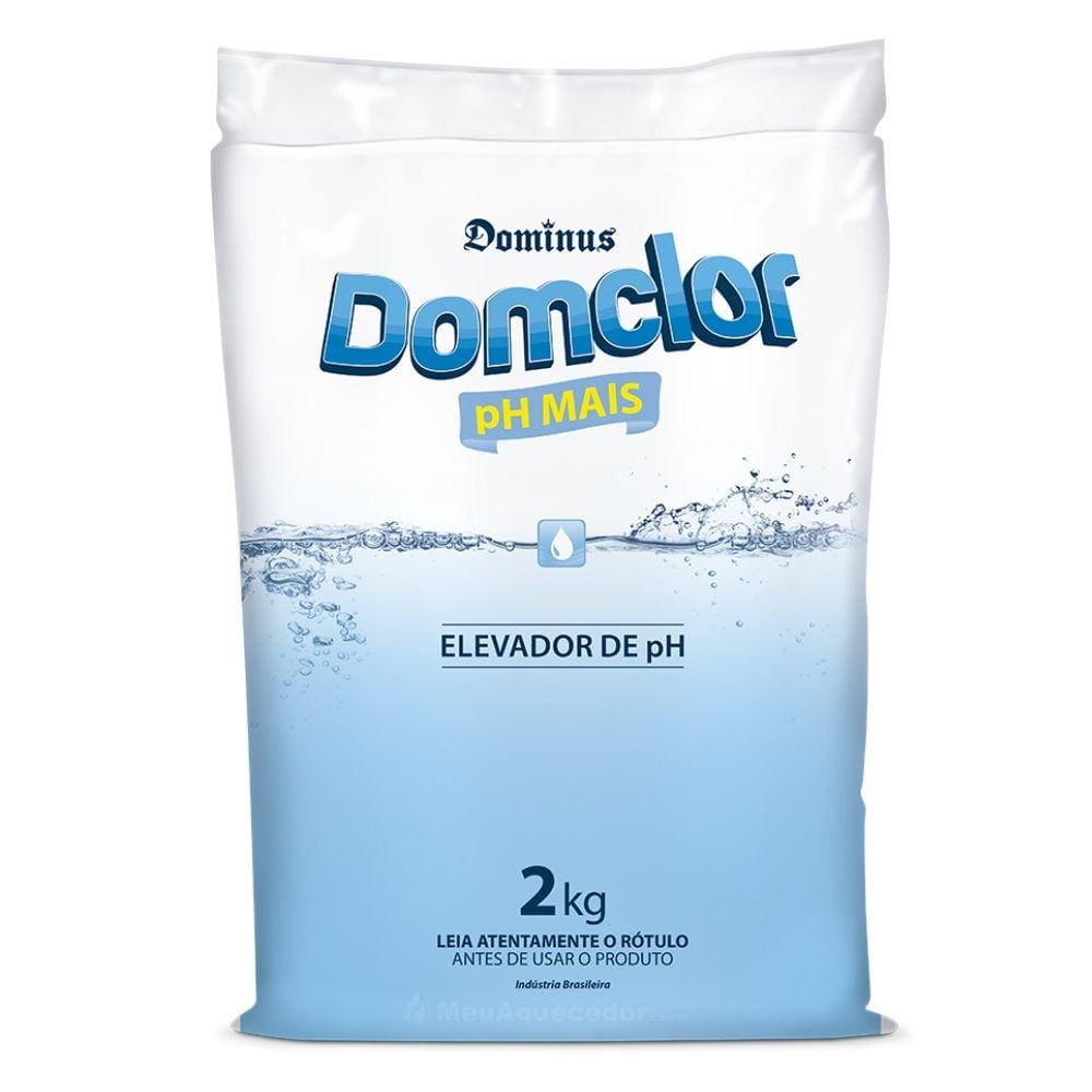Elevador Barrilha de pH DomClor pH Mais 2Kg Para Piscina