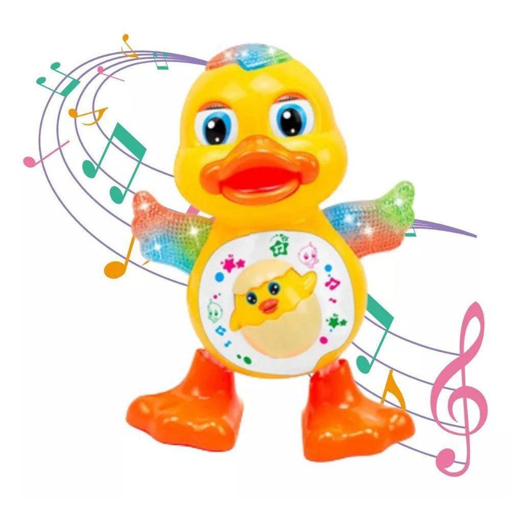 Pato Dançante Brinquedo Musical Dança Anda Mexe Luz E Som
