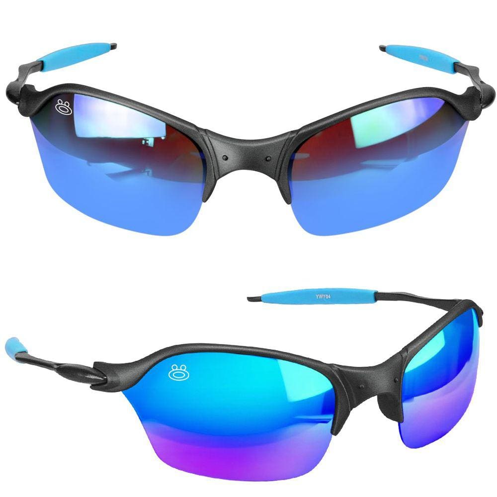 oculos sol proteção uv masculino metal lupa praia + case aste metal estiloso spacmean