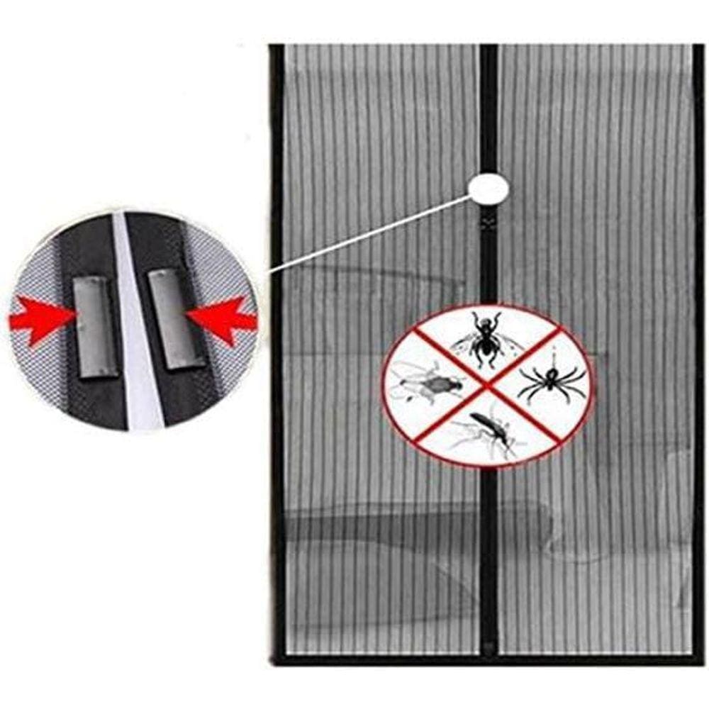 Kit 2 Super Telas Mosqueteira Magnética Porta Cortina Inseto