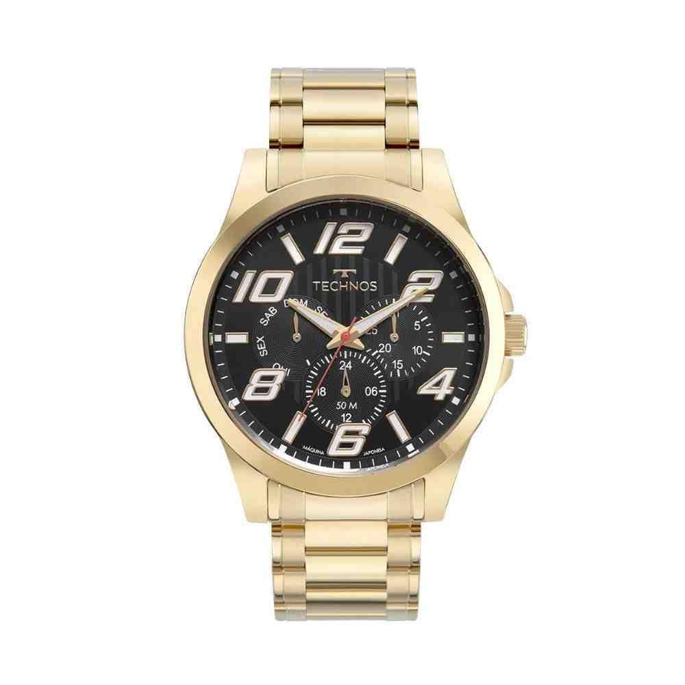Relógio Dourado Masculino Technos Racer 6P29ALD/1P