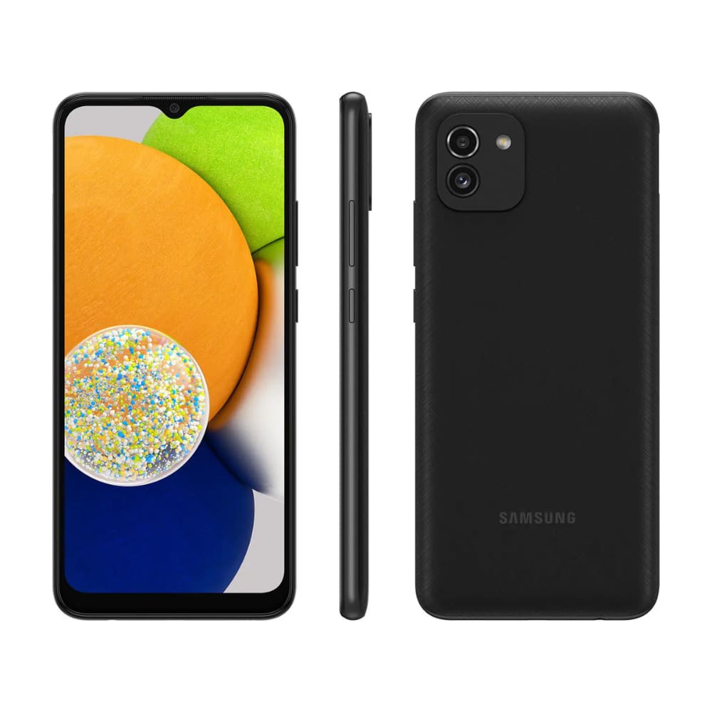 Usado: Samsung Galaxy A03 64 GB Preto - Muito Bom
