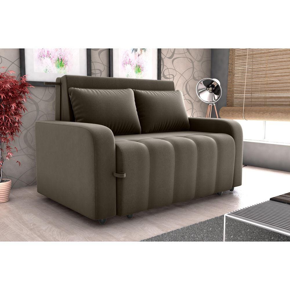 Sofá Cama Amora Masserati Marrom E405 - Matrix