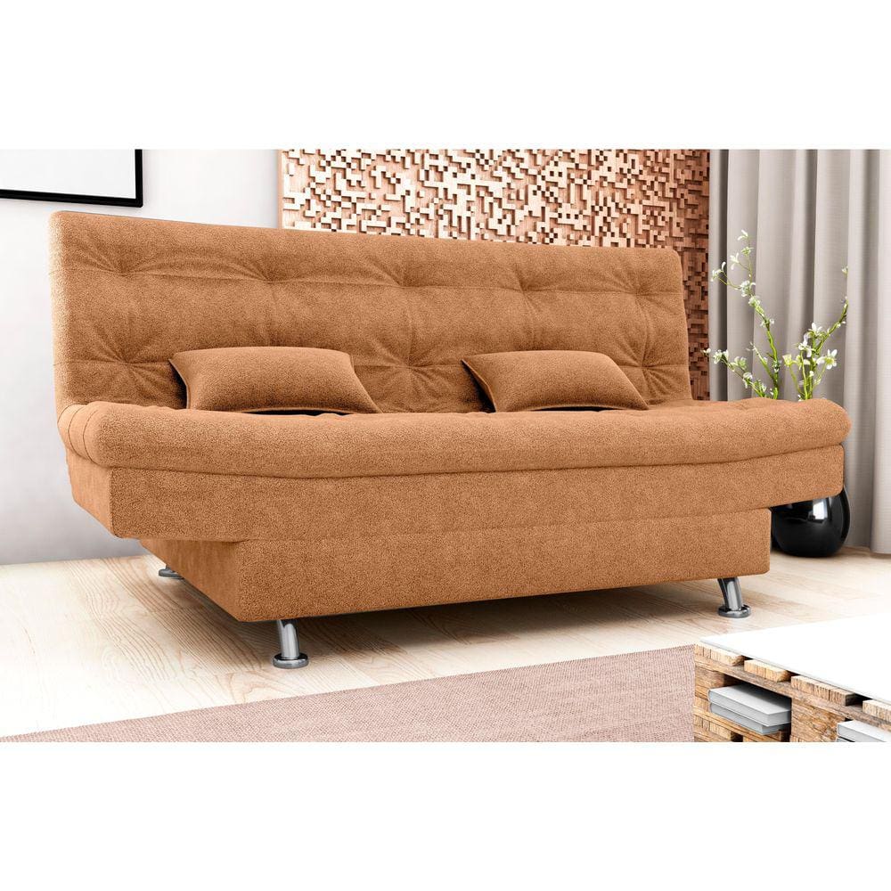 Sofá Cama Salomé Boucle Mostarda F493 - Matrix