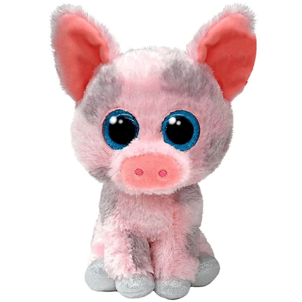 Pelúcia Ty Beanie Boo Porquinho Hambone Olhinhos de Glitter