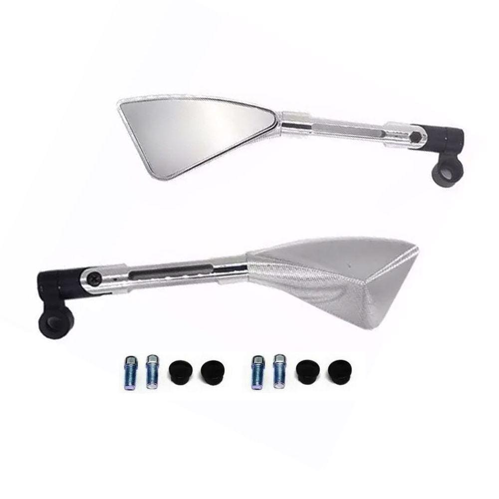 Espelho Retrovisor Mini Evoke Cromado Rosca Honda - Gvs