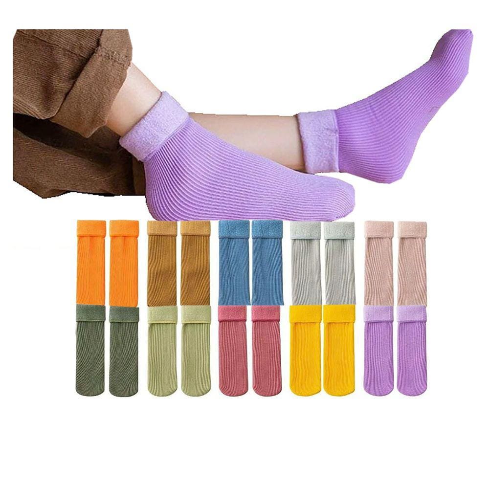 Kit Meia Infantil Térmica Canelada Fleece: 10 Pares