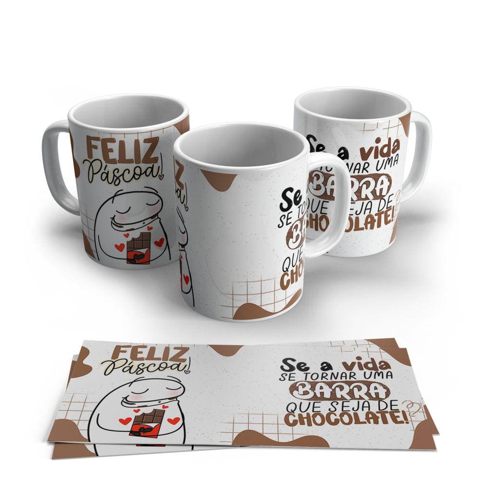 Caneca de Porcelana Pascoa modelo 34