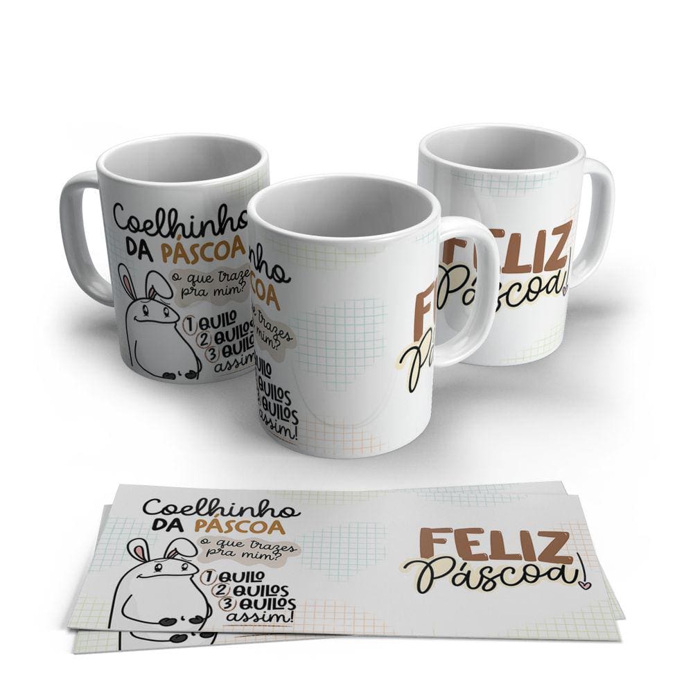 Caneca de Porcelana Pascoa modelo 35
