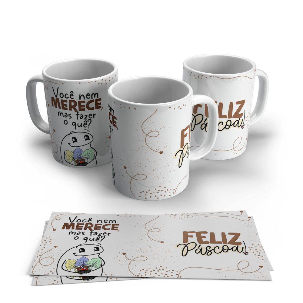 Caneca de Porcelana Pascoa modelo 40