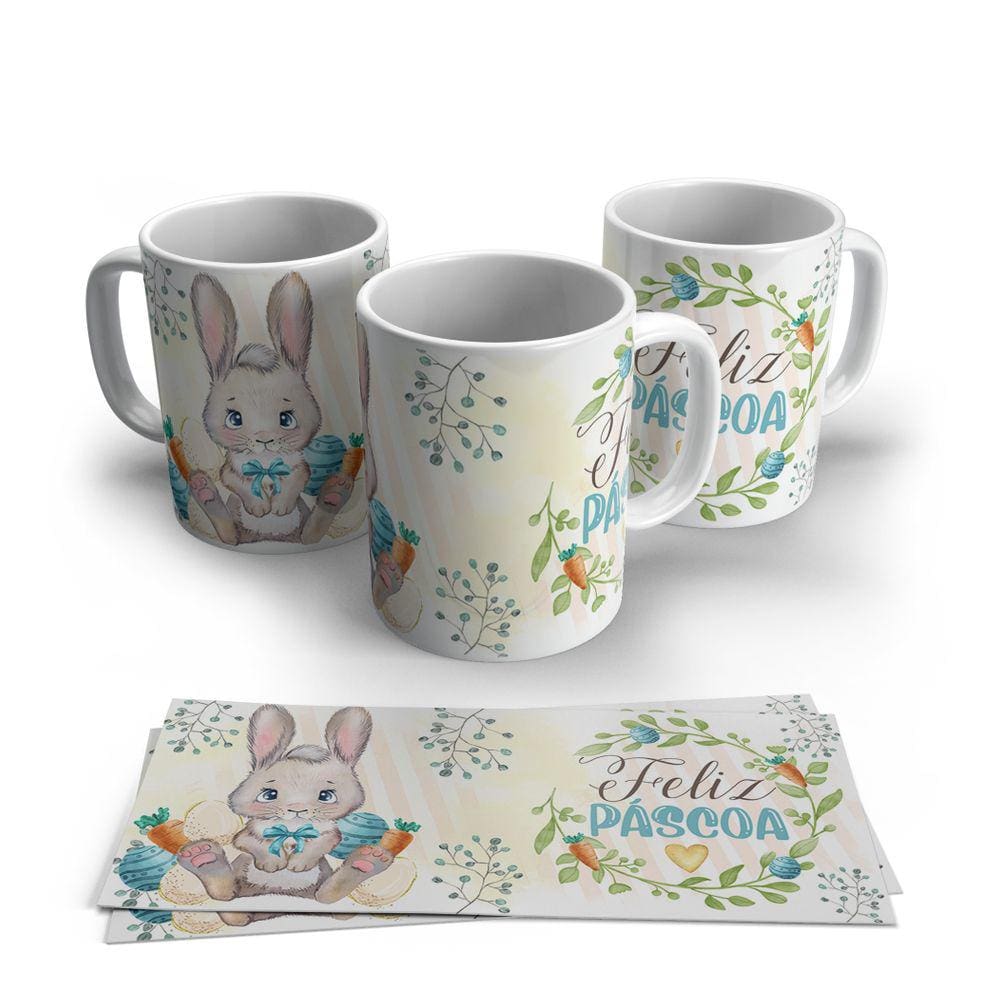 Caneca de Porcelana Pascoa modelo 45