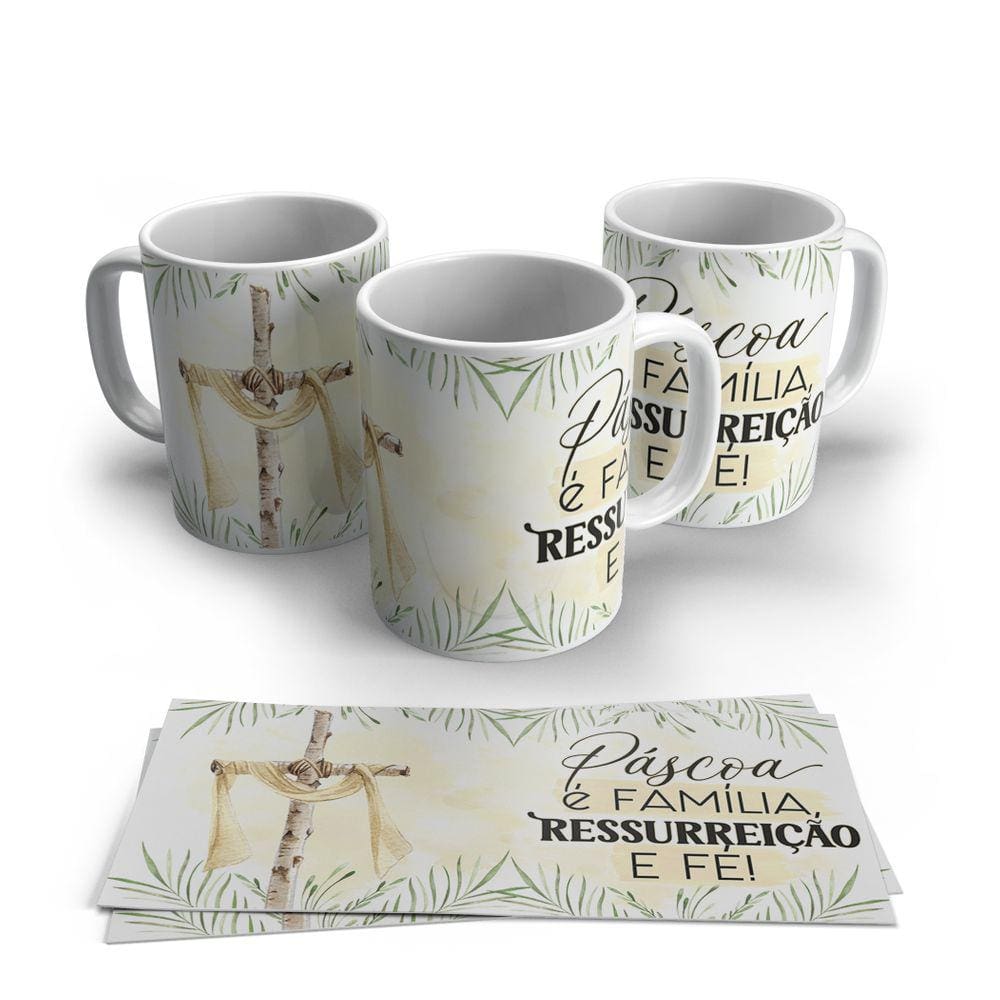 Caneca de Porcelana Pascoa modelo 60
