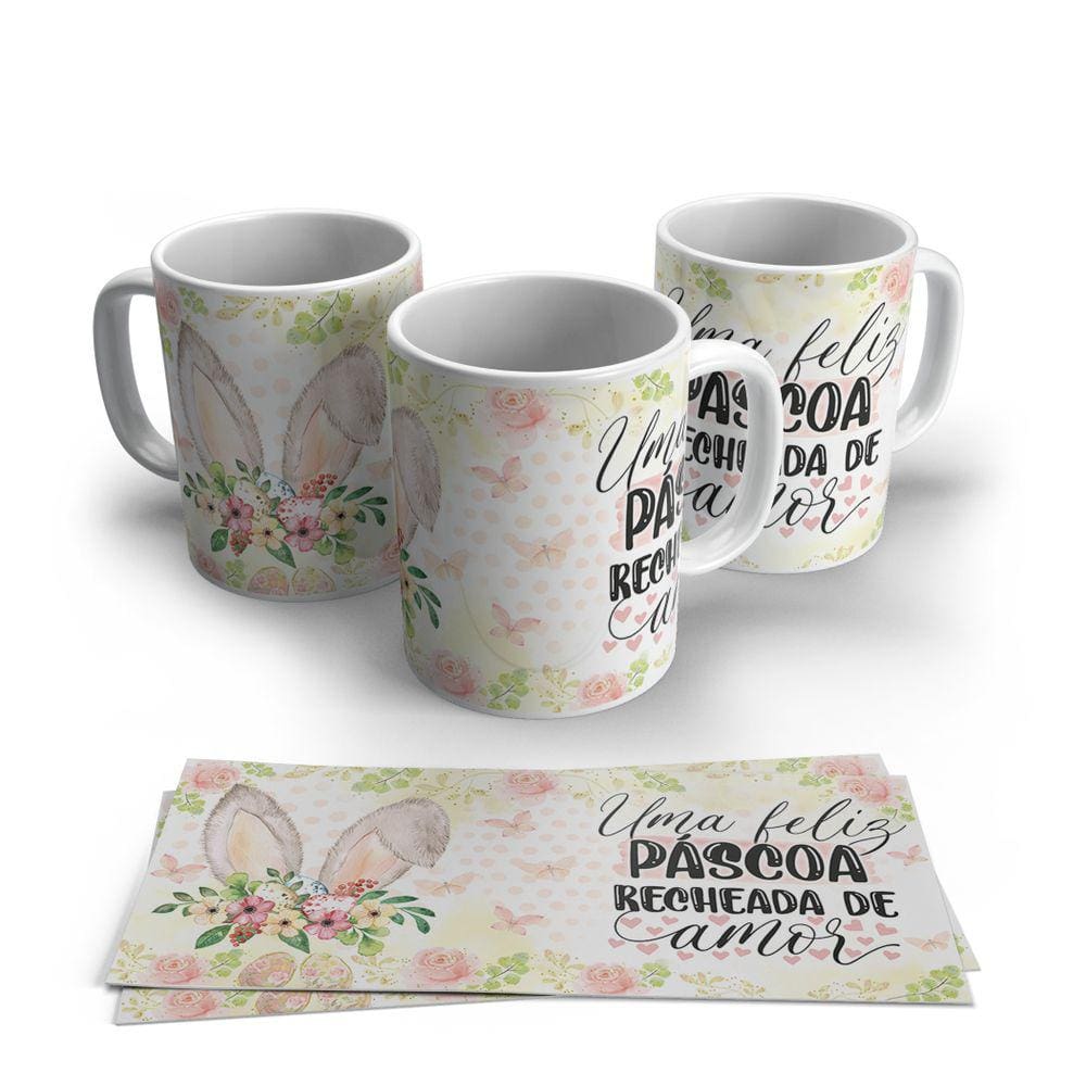 Caneca de Porcelana Pascoa modelo 64