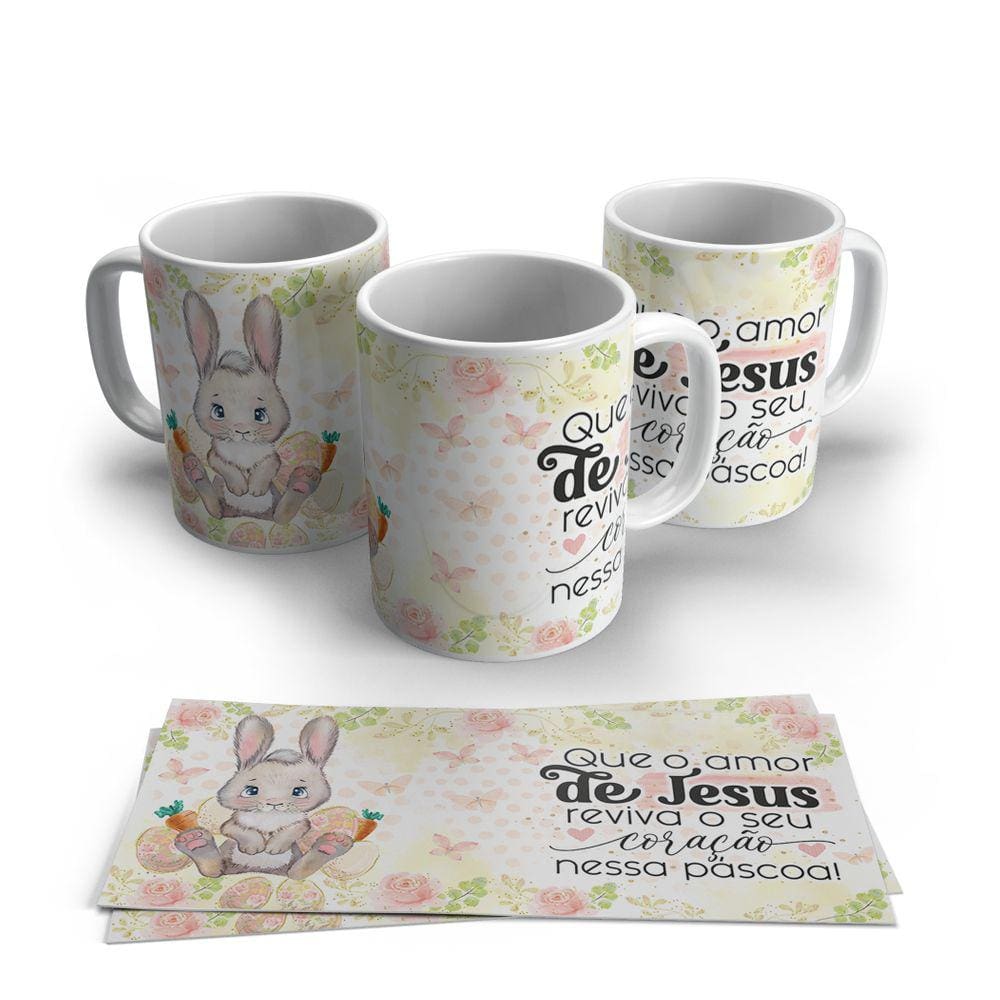 Caneca de Porcelana Pascoa modelo 66