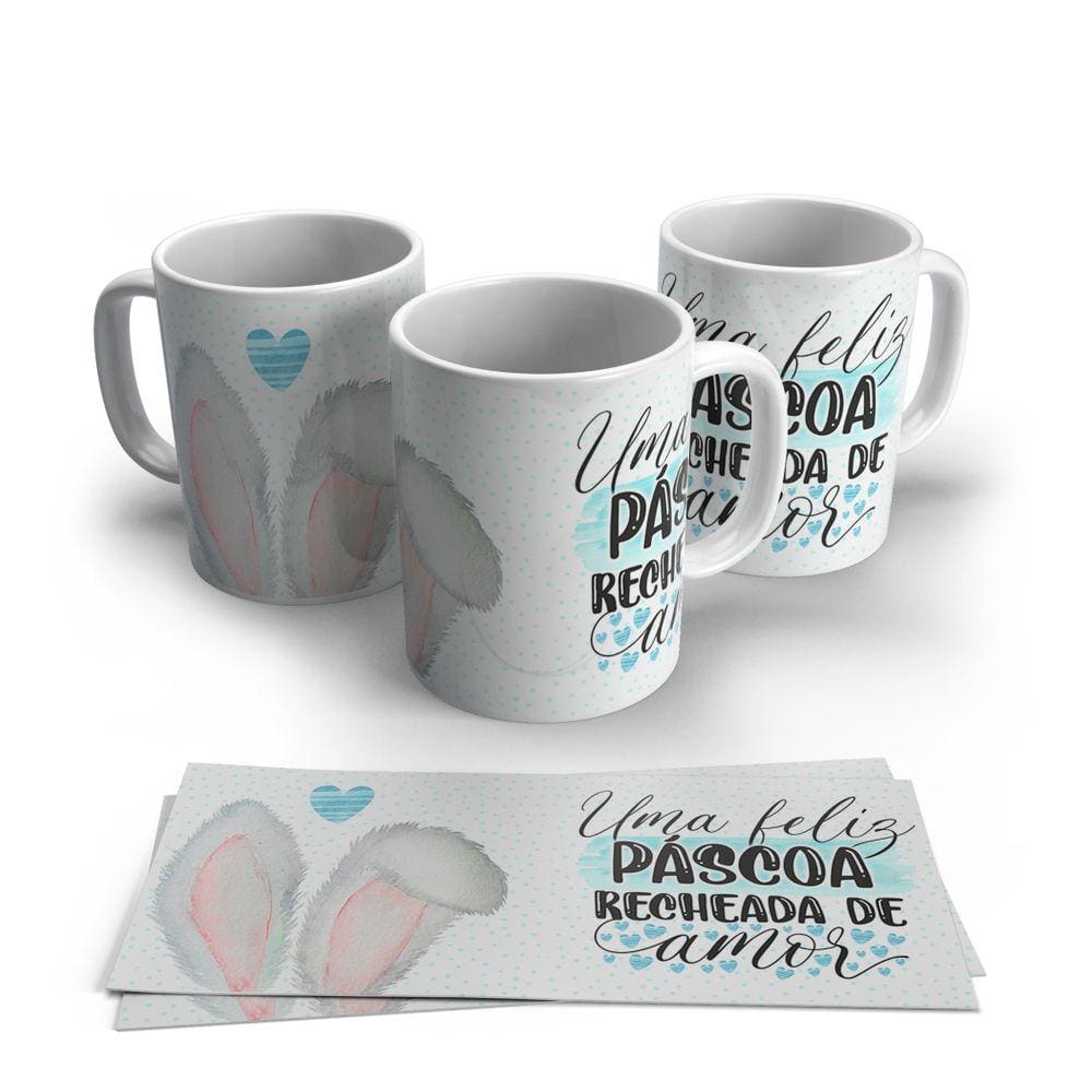 Caneca de Porcelana Pascoa modelo 68