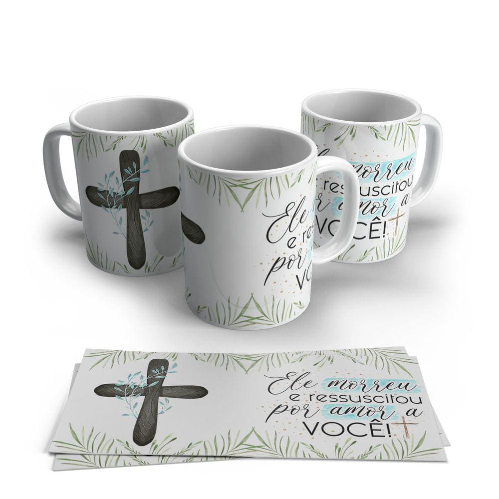 Caneca de Porcelana Pascoa modelo 56