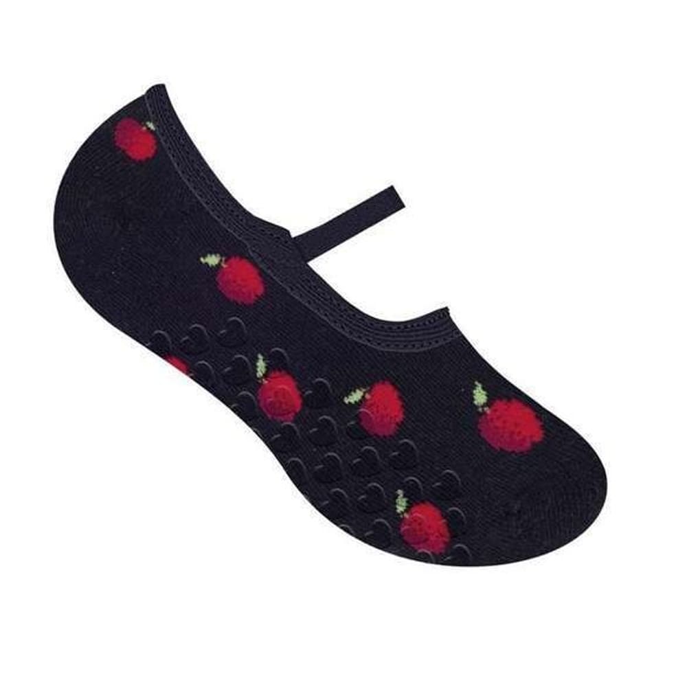 Meia Sapatilha Selene Infantil Preta Maçã 25 A 28 Menina