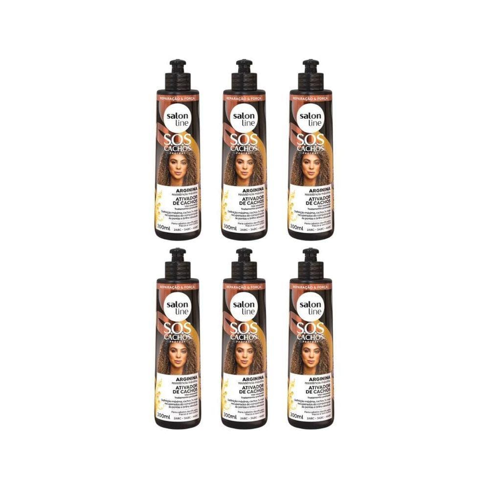 Ativador De Cachos Salon Line 300Ml Sos Arginina Reconst-6Un