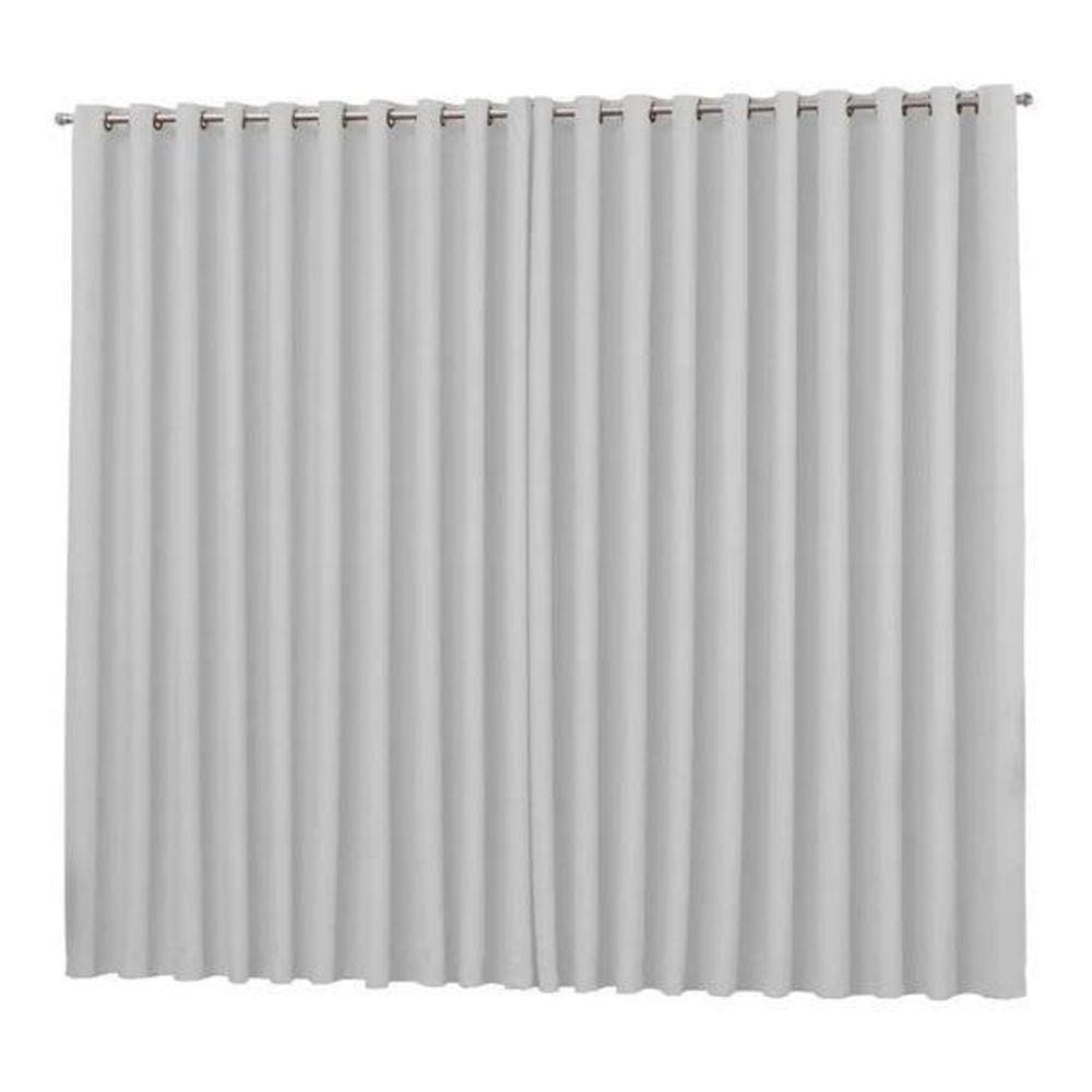 Cortina Sala Quarto Tecido Blackout Branco Gelo 2,00X1,30
