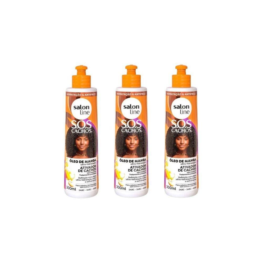 Ativador De Cachos Salon Line 300Ml Oleo De Manga- Kit C/3Un