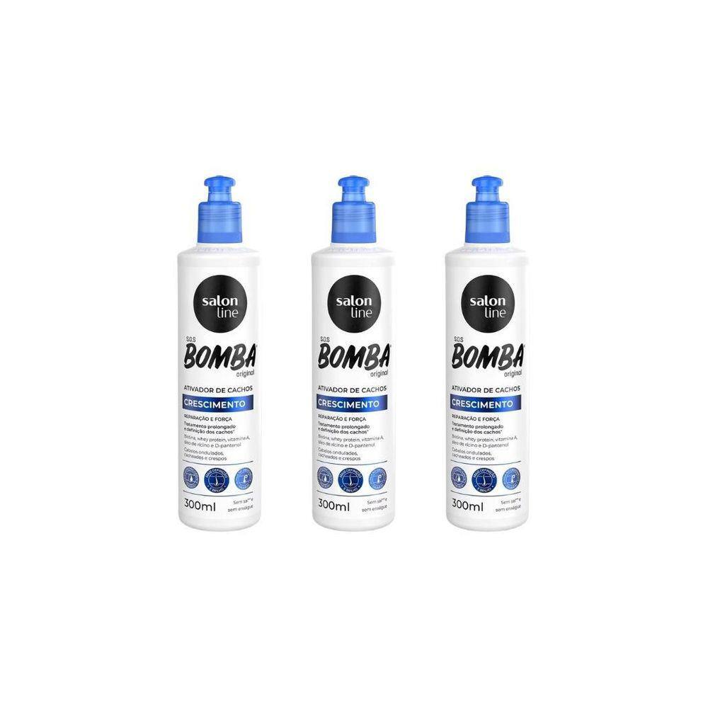 Ativador De Cachos Salon Line 300Ml Bomba - 3Un