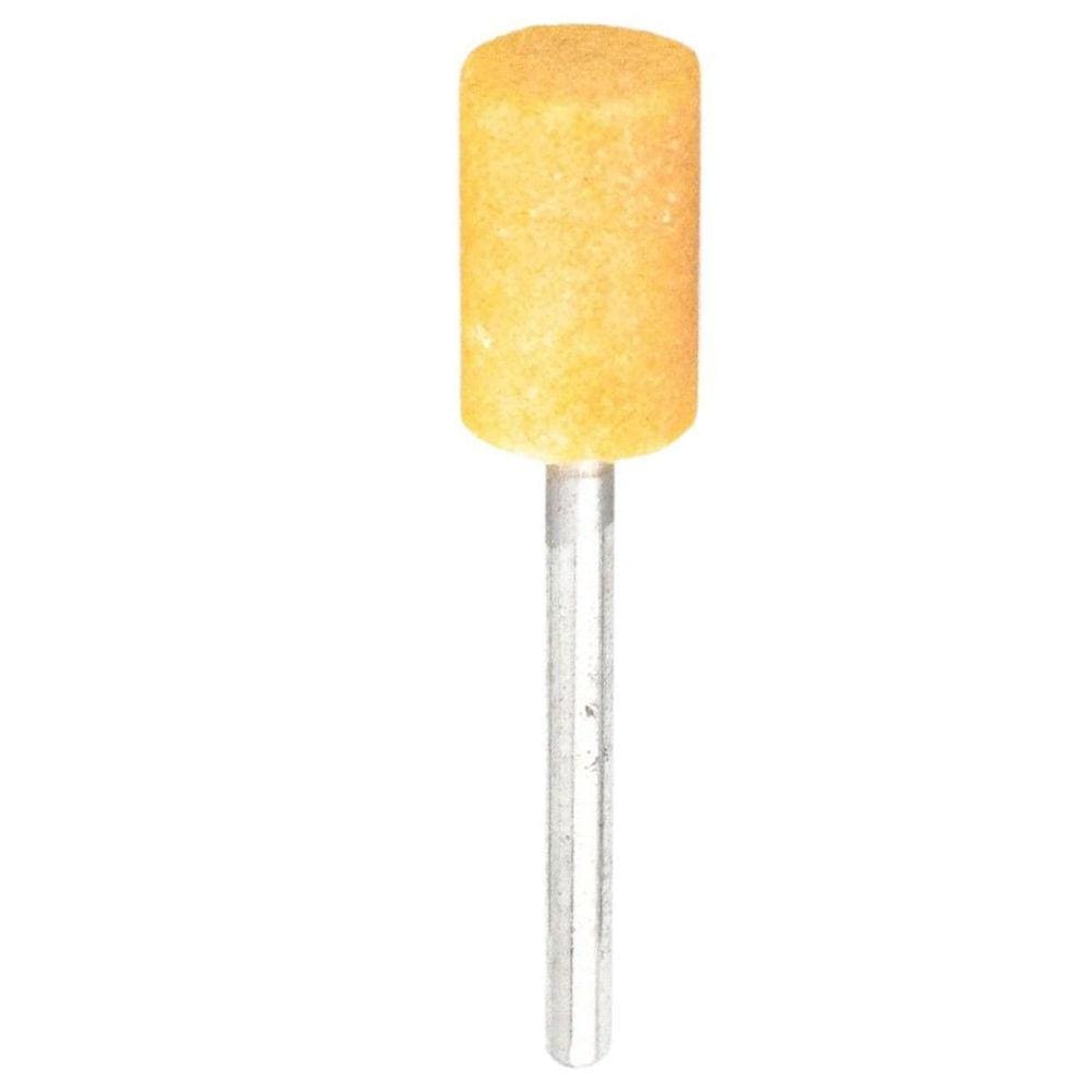 Ponta Montada Amarela 10Mm Abrasiva Fina Para Micro Retifica