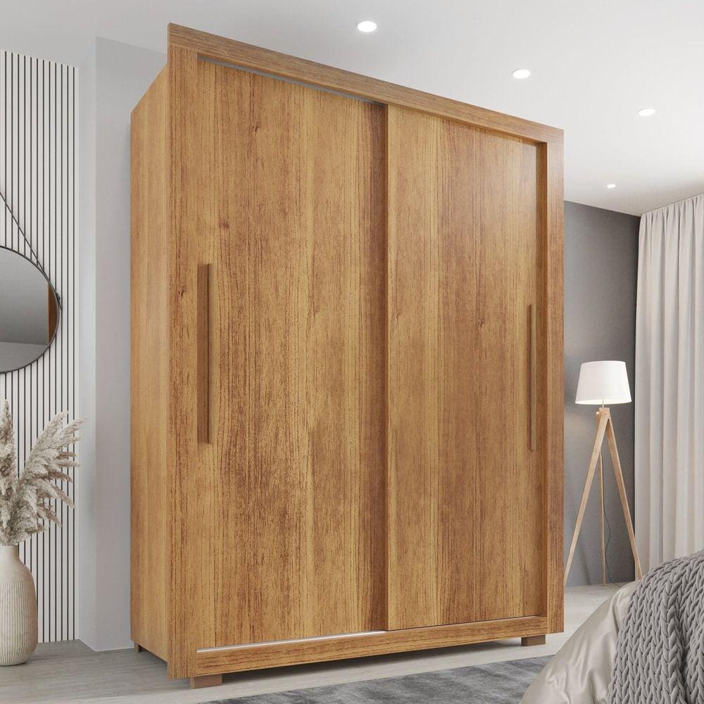 Guarda Roupa Solteiro 2 Portas 2 Gavetas Costa Rica Cinamomo