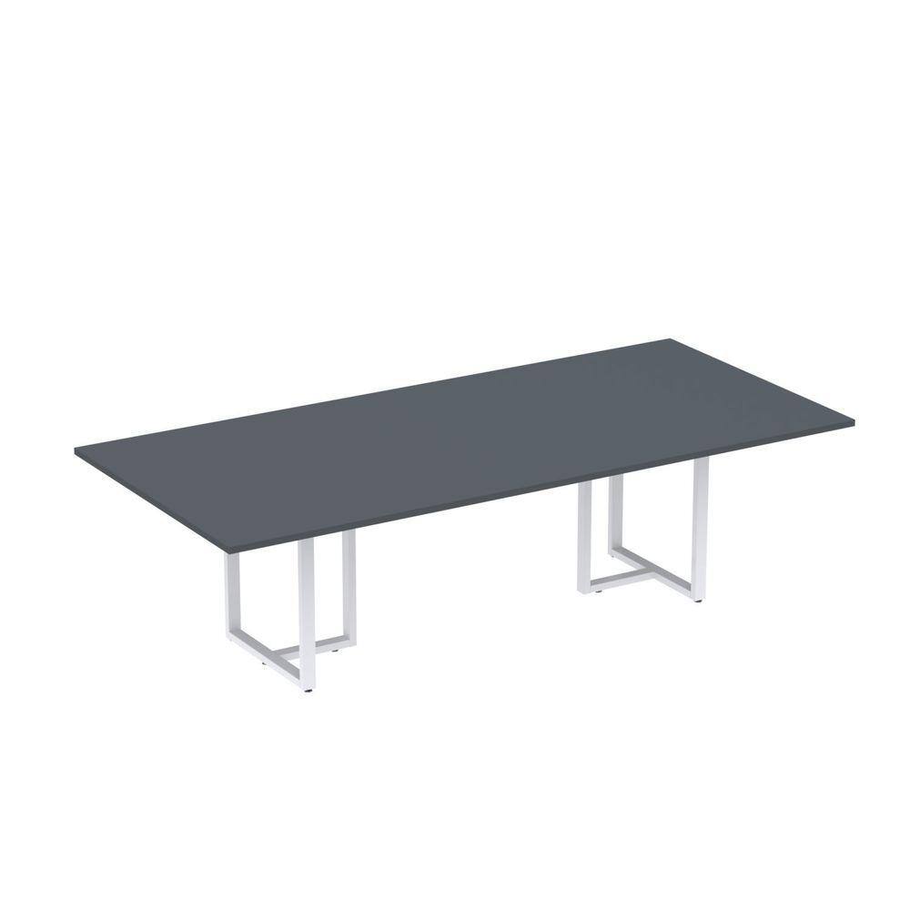 Mesa Reunião 2600x1200mm Mr2600p25tub Grafito/Cinza