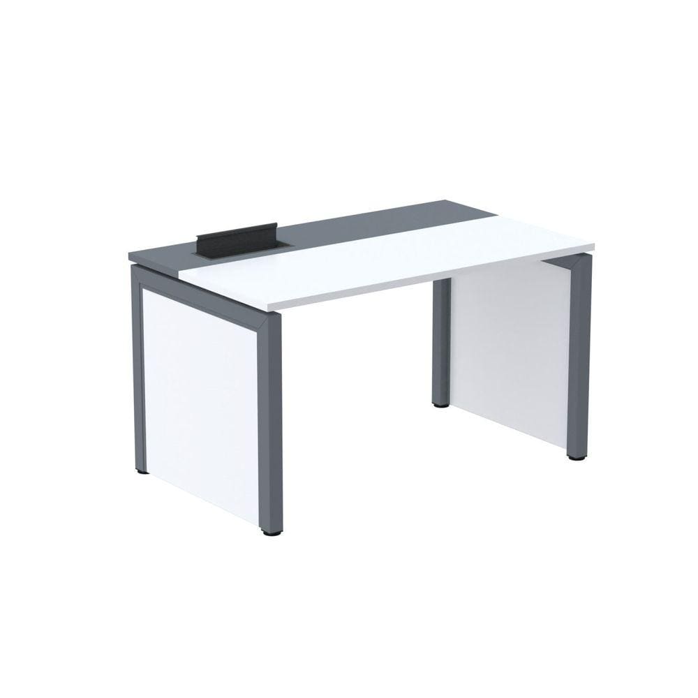 Escrivaninha para Escritório 130x79,2cm Pscpp130 Branco/Grafito