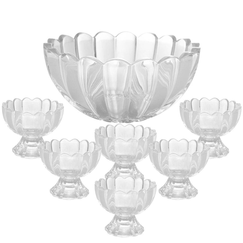 Conjunto 7 Peças Bowl com 6 Taças para Sobremesa Geneva 1,1L/125ml - Wolff