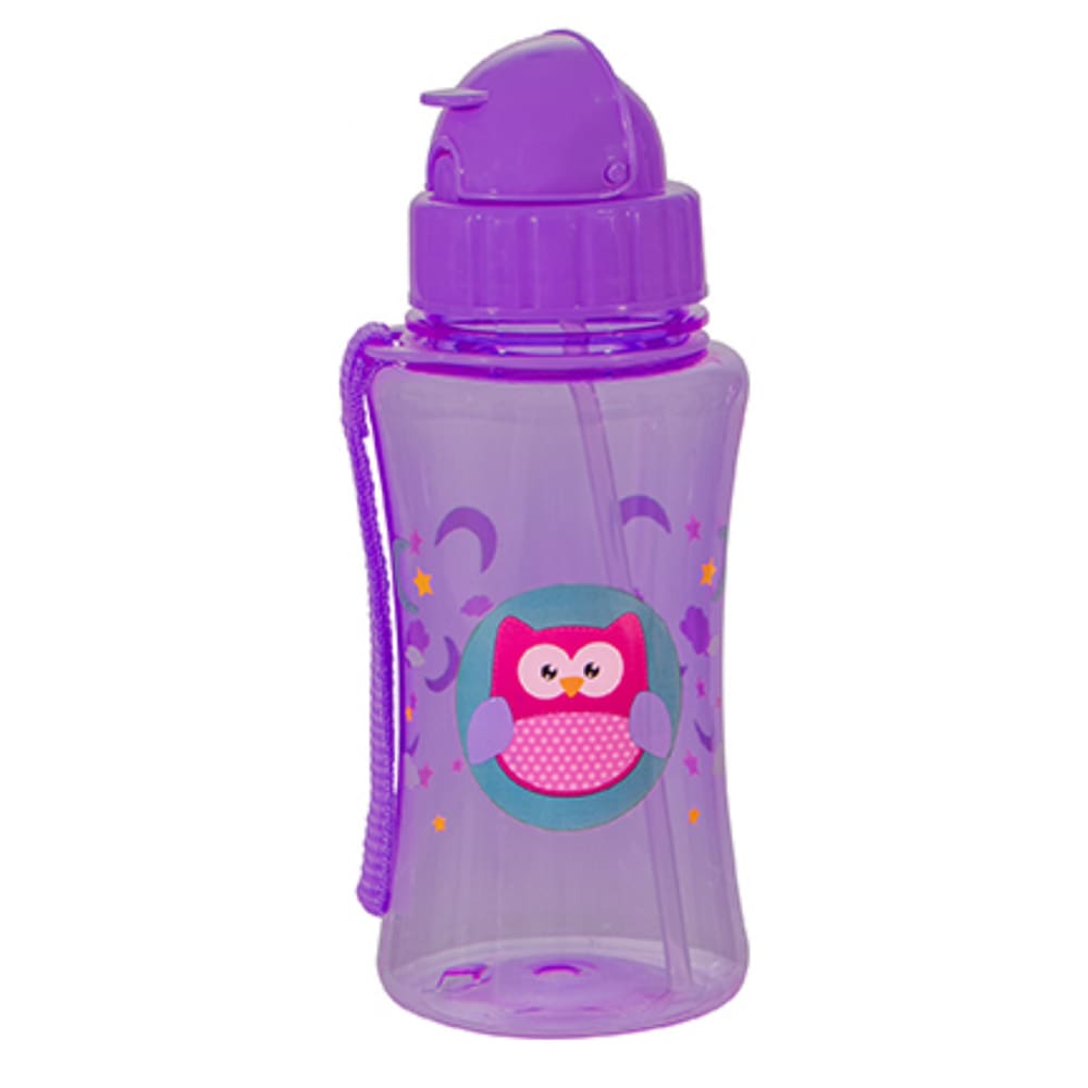 Garrafa Plástico Art House Kids Com Canudo E Tampa Antivazamento Estampas Diversas