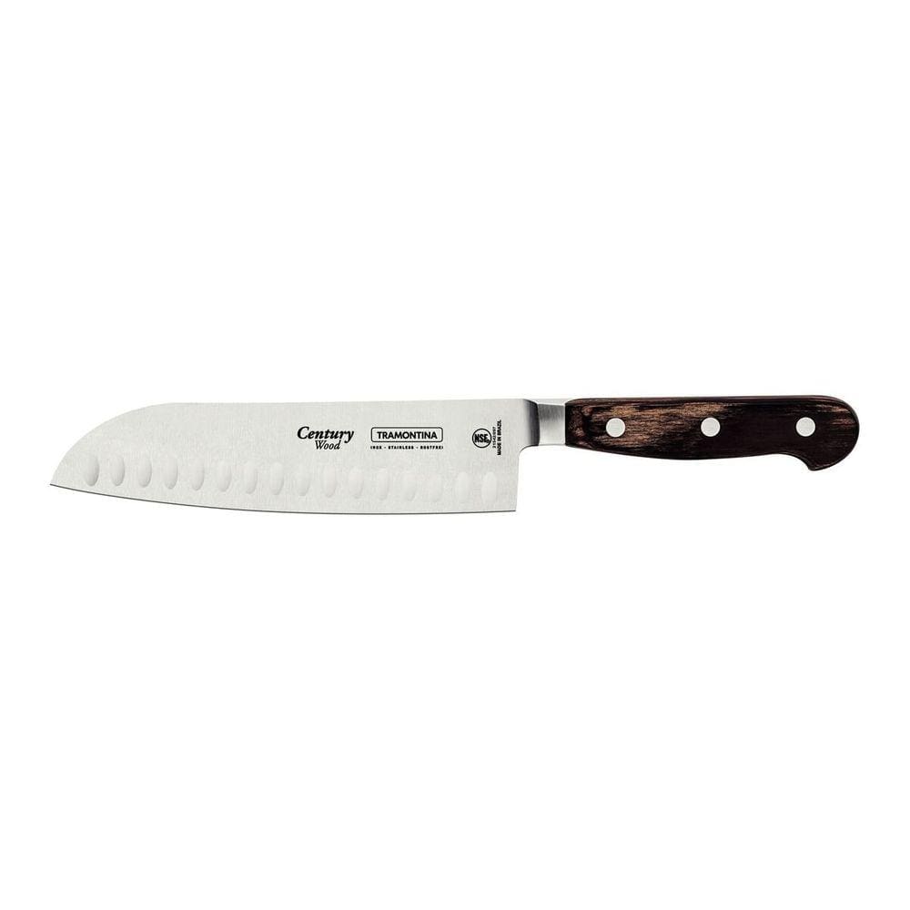 Faca Santoku 7 Tramontina Cabo Madeira Chef Legumes Pepino