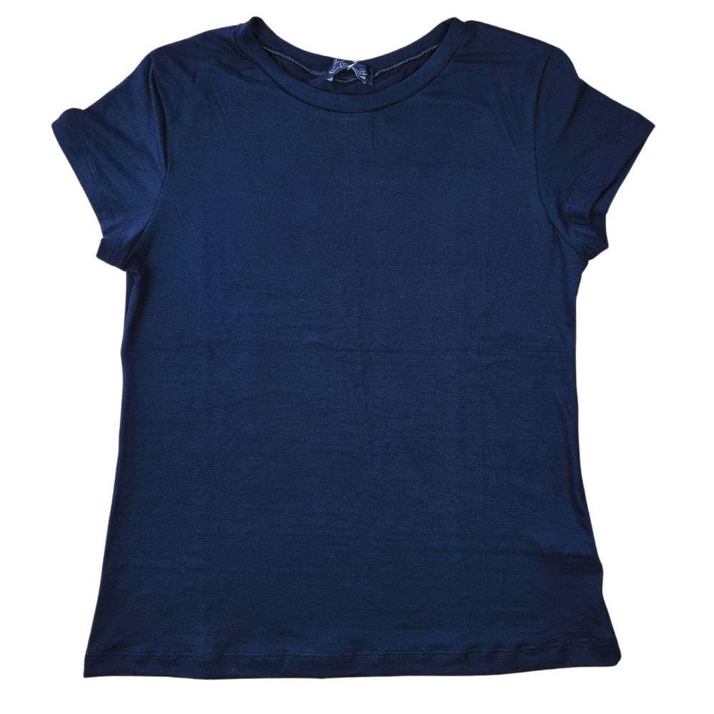 Blusinha Basica Feminina Viscolycra Premium Lunelli Gola U Manga Curta Marcia Piovan