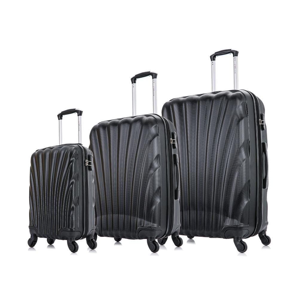 Kit 3 malas de viagem PMG rodas 360° Preta Dizy Swiss Move