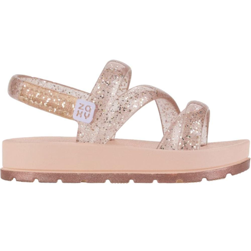 Sandália Infantil Menina Papete Casual Dia a Dia Glitter Baby Zaxy 18963