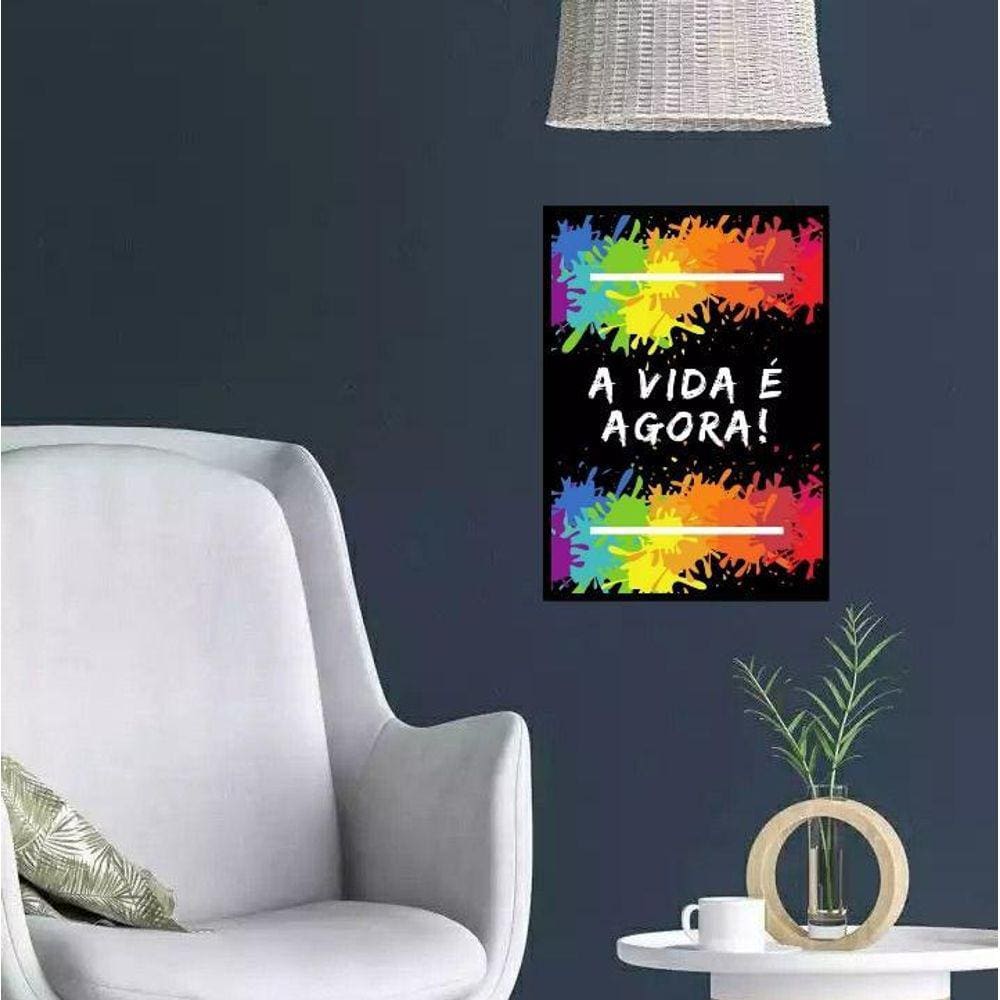 Quadro A Vida É Agora 45X34Cm