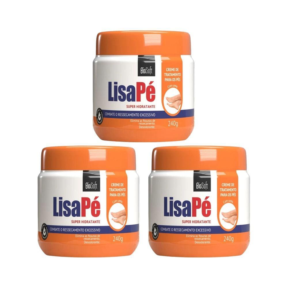 Creme Para os Pés Bio Soft Lisa Pé 240g - Kit C/ 3un