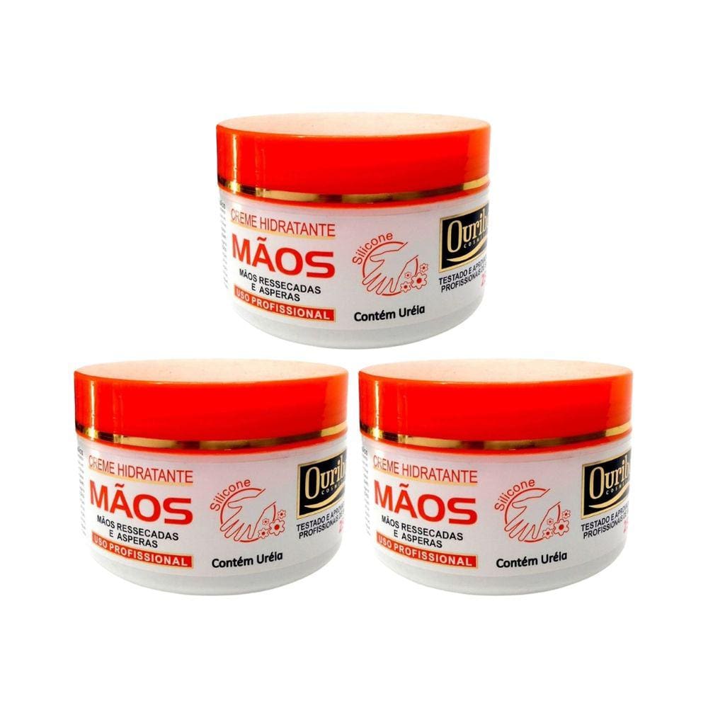 Creme Para Maos Ouribel 250g Hidratante - Kit C/ 3un