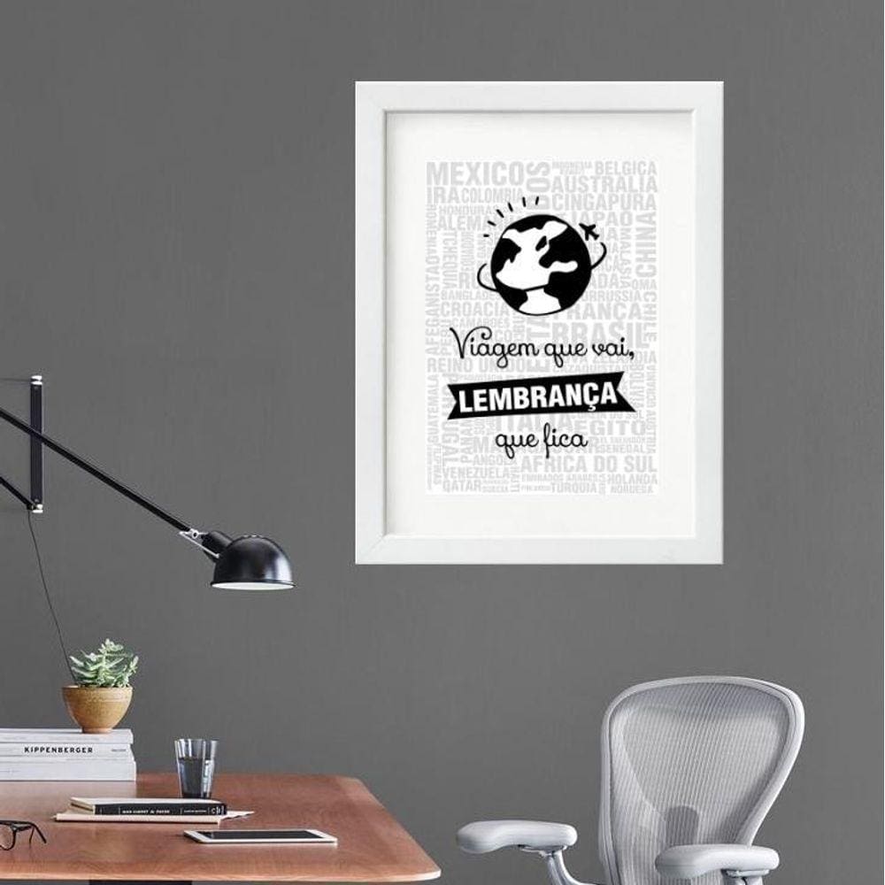 Quadro Viagem Vai Lembrança Fica - 60X48Cm