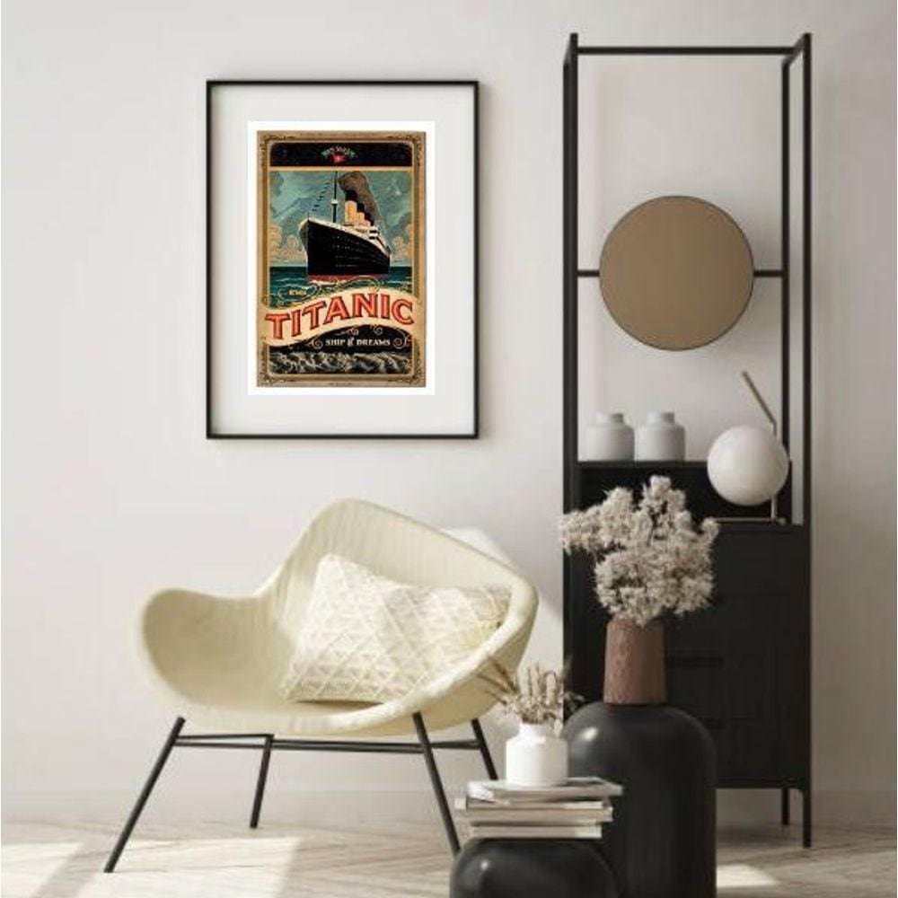 Quadro Navio Titanic - 60X48Cm
