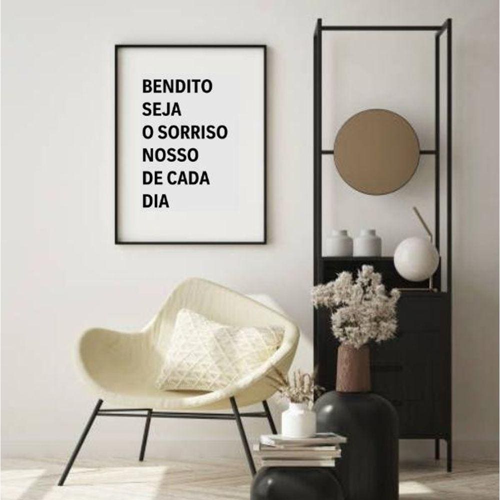 Quadro Bendito Seja O Sorriso - 60X48Cm