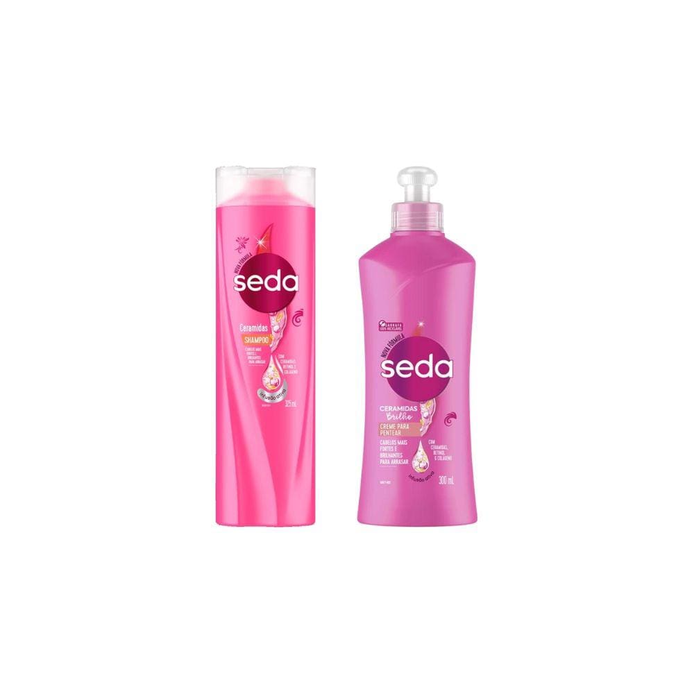 Kit Shampoo Seda 325ml+Creme Pentear 300ml Ceramidas